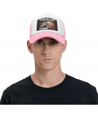 Even My Dog is Waiting for Trump 2024 F K Bi-Den Mesh Cap Men Women Baseball Cap Trucker Hat Sports Cap Pink $10.11 Baseball ...