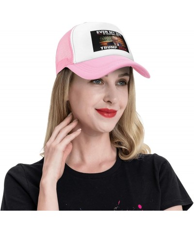 Even My Dog is Waiting for Trump 2024 F K Bi-Den Mesh Cap Men Women Baseball Cap Trucker Hat Sports Cap Pink $10.11 Baseball ...