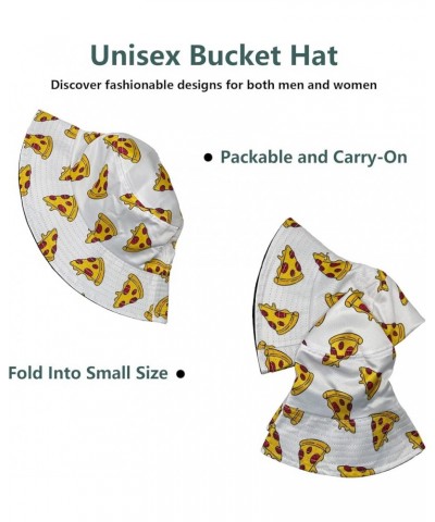 Bucket Hat Packable Sun Hats Fisherman Outdoor Summer Beach Caps for Men Women Pizza Slice $11.99 Bucket Hats