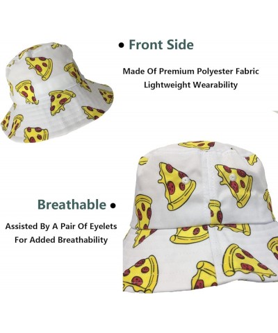 Bucket Hat Packable Sun Hats Fisherman Outdoor Summer Beach Caps for Men Women Pizza Slice $11.99 Bucket Hats