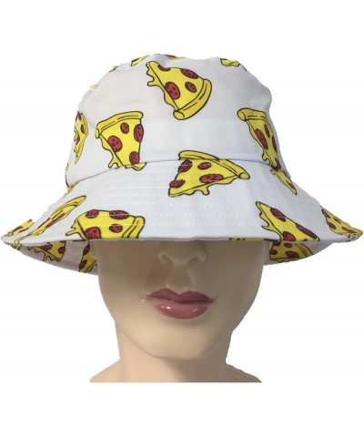 Bucket Hat Packable Sun Hats Fisherman Outdoor Summer Beach Caps for Men Women Pizza Slice $11.99 Bucket Hats