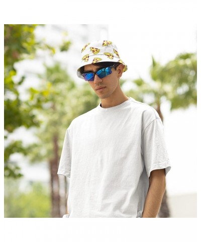 Bucket Hat Packable Sun Hats Fisherman Outdoor Summer Beach Caps for Men Women Pizza Slice $11.99 Bucket Hats