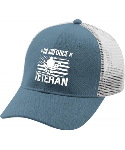 Trucker hat US Air Force Veteran Running hat Retro hat Gifts for Her Baseball Hat Suitable for Beach Accessories Skyblue $10....