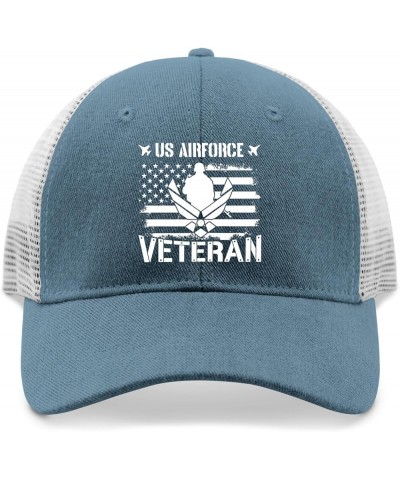 Trucker hat US Air Force Veteran Running hat Retro hat Gifts for Her Baseball Hat Suitable for Beach Accessories Skyblue $10....