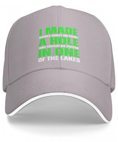 I Made A Hole in One Golf Lover Baseball Cap Men Women Trucker Hat Gift Gray $9.23 Baseball Caps