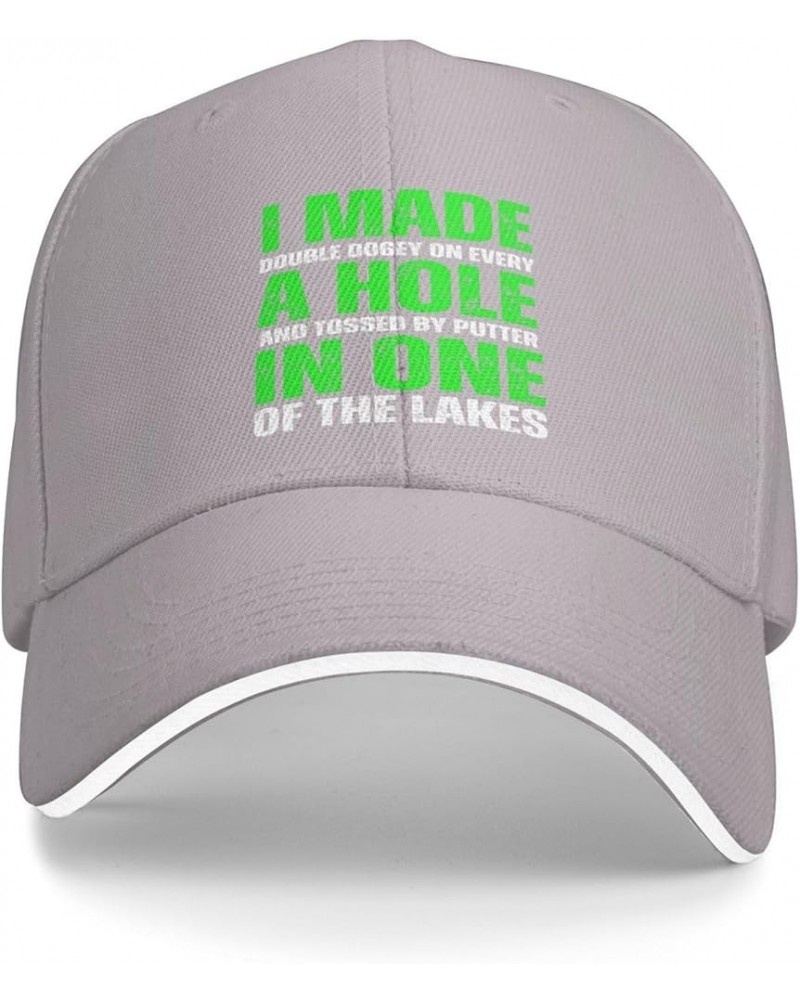 I Made A Hole in One Golf Lover Baseball Cap Men Women Trucker Hat Gift Gray $9.23 Baseball Caps