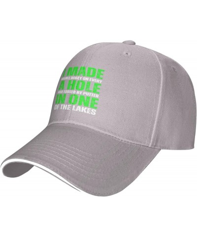 I Made A Hole in One Golf Lover Baseball Cap Men Women Trucker Hat Gift Gray $9.23 Baseball Caps