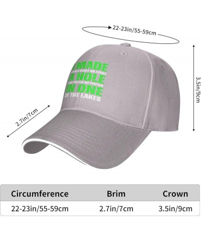 I Made A Hole in One Golf Lover Baseball Cap Men Women Trucker Hat Gift Gray $9.23 Baseball Caps