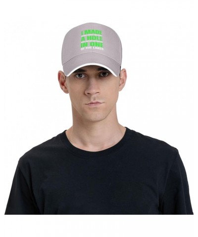 I Made A Hole in One Golf Lover Baseball Cap Men Women Trucker Hat Gift Gray $9.23 Baseball Caps