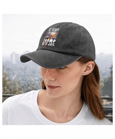 Get Ready to See Trump Go to Jail Hat Trump Hat for Womens Men Pigment Black Cowgirl Hats Cowgirl Hats Pigment Black $12.64 B...