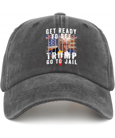 Get Ready to See Trump Go to Jail Hat Trump Hat for Womens Men Pigment Black Cowgirl Hats Cowgirl Hats Pigment Black $12.64 B...