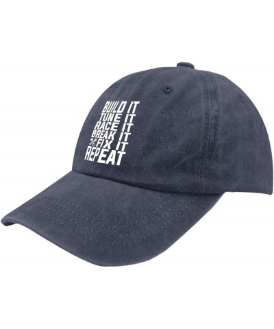 Build Tune Race Break Fix It Golf Hat Womans Hat Pigment Black Hats for Women Gifts for Grandma Cool Hats Navy Blue $11.06 Su...