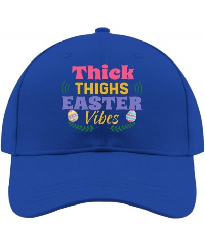 Thick Thighs Easters Vibes hat Gym hat Black hat Gifts for Dad Running Hats Blue $9.25 Sun Hats