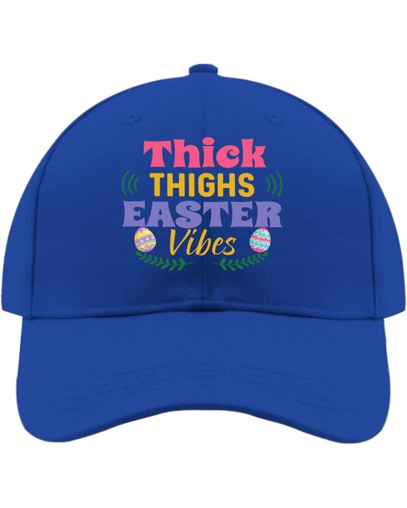 Thick Thighs Easters Vibes hat Gym hat Black hat Gifts for Dad Running Hats Blue $9.25 Sun Hats