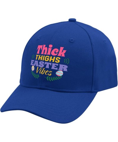 Thick Thighs Easters Vibes hat Gym hat Black hat Gifts for Dad Running Hats Blue $9.25 Sun Hats