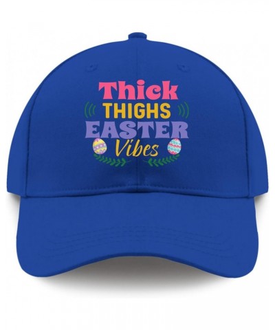 Thick Thighs Easters Vibes hat Gym hat Black hat Gifts for Dad Running Hats Blue $9.25 Sun Hats