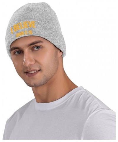 I Believe John 3 16 Christian Beanie Hat Men Winter Warm Hat Women Knit Slouchy Skull Cap Knitted Hat Black Gray $10.39 Skull...