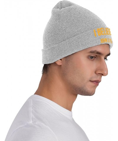 I Believe John 3 16 Christian Beanie Hat Men Winter Warm Hat Women Knit Slouchy Skull Cap Knitted Hat Black Gray $10.39 Skull...