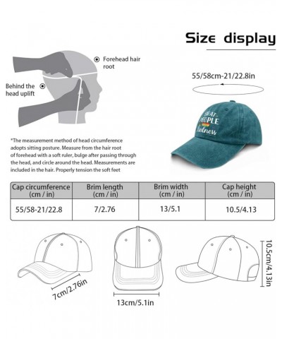 Treat People with Kindness Cap Garden hat Pigment Black Fishing hat Gifts for Grandpa Beach Caps Cyan Blue $10.39 Sun Hats