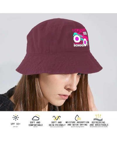 i Crushed 100 Days of School Bucket Hats Bucket Hats Funny Womens Hats Fishing Accessories for Beach Must Haves Deep Rose $11...