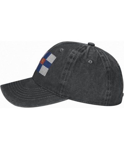 Flag of Finland and USA Adjustable Stylish Unique Unisex Washed Cowboy Baseball Adult Hat Black $12.58 Baseball Caps