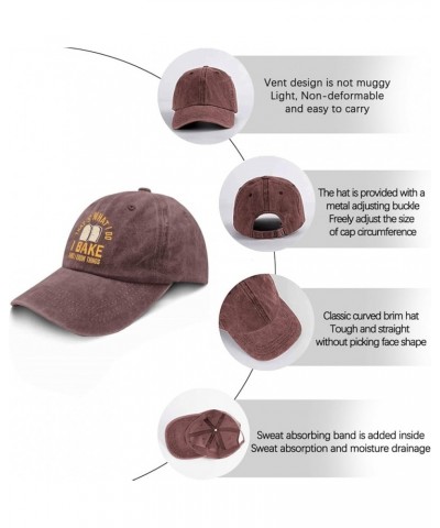 What I Do I Bake and I Know Things Hat Baseball Hat for Women Pigment Black Running Hat Men Gifts for Wine Red $11.33 Sun Hats