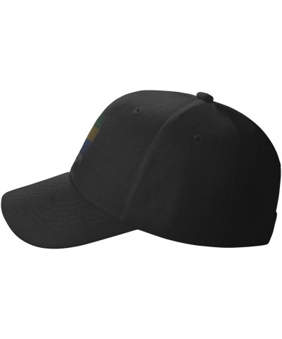 Retro Gabon Flag Classic Duckbill Caps for Stylish Sun Protection Black $10.88 Baseball Caps