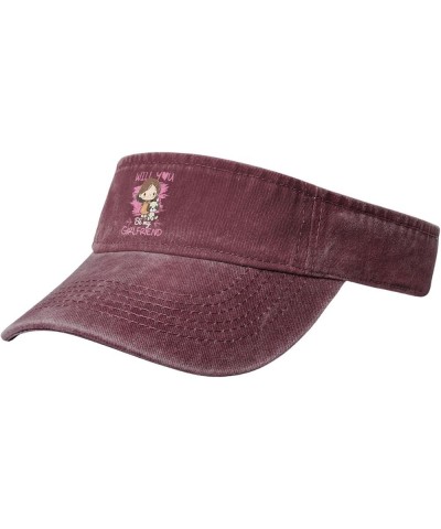 Will You Be My Girlfriend Sun Visor Hats for Women Men Sun Hat Cotton Golf Hat Vintage Baseball Cap Red $11.82 Visors