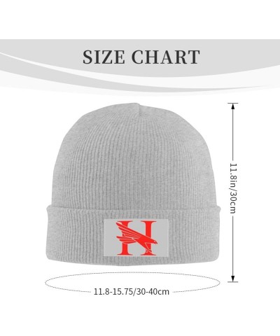 Huntingdon A College Logo Stretch Knit Hat for Men Women Winter Warm Cap Gray $8.05 Skullies & Beanies