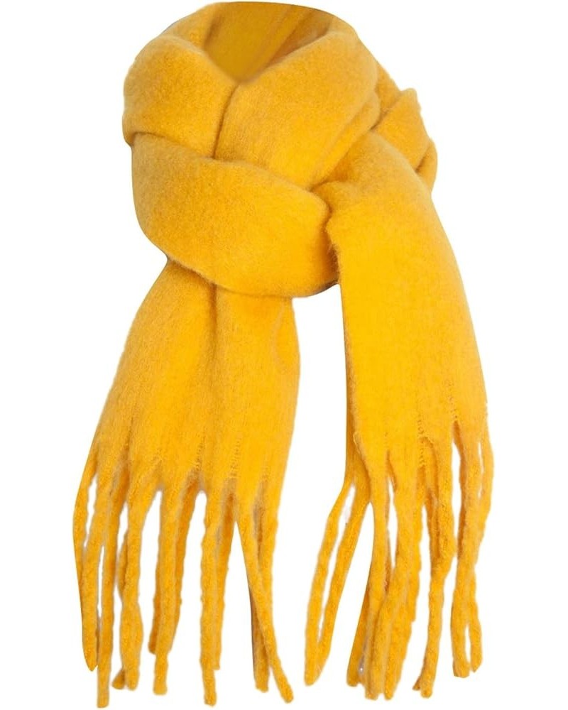 Large Scarf Women's Long Blanket Chunky Oversized Winter Fall Warm Scarf Big Scarves For Women Lightweight Yellow $11.47 Scarves