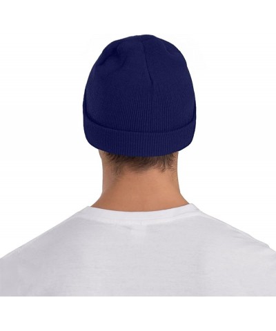 Art Guitar Pattern Print Unisex Soft Warm Beanie Hat for Men Women Elastic Lightweight Skiing Knitted Hat Navy Blue $11.20 Sk...