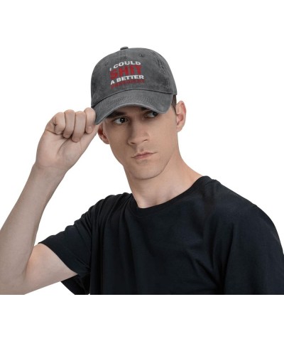 I Could Shit A Better President Anti Trump Protest Cowboy hat Baseball Cap Men Women Trucker Hat Dad Cap Deep Heather $10.97 ...