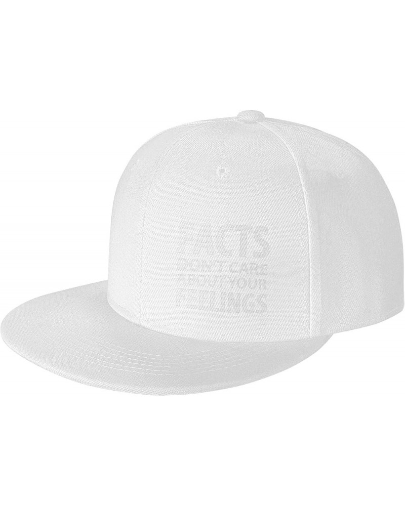 Funny Facts Don't Care About Your Feelings Hat Flat Brim Hat Baseball Hat Funny Facts Don't Care About Your Feelings Cap Whit...