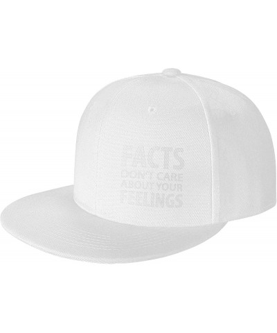 Funny Facts Don't Care About Your Feelings Hat Flat Brim Hat Baseball Hat Funny Facts Don't Care About Your Feelings Cap Whit...