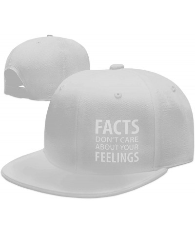 Funny Facts Don't Care About Your Feelings Hat Flat Brim Hat Baseball Hat Funny Facts Don't Care About Your Feelings Cap Whit...