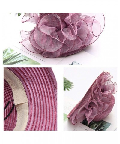 Lady Derby Church Cloche Hat Women Summer Wide Brim Beach Sun Hat Fascinator for Tea Party Wedding Dress Hat Khaki $7.55 Sun ...