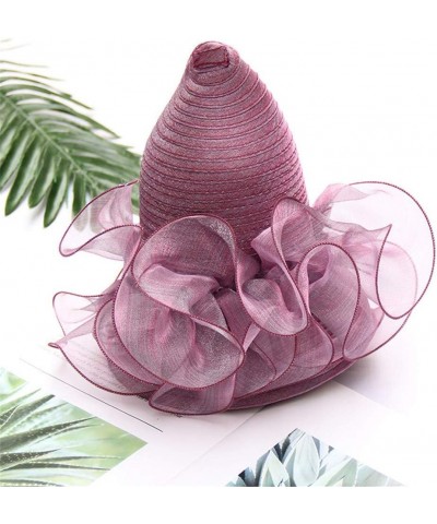 Lady Derby Church Cloche Hat Women Summer Wide Brim Beach Sun Hat Fascinator for Tea Party Wedding Dress Hat Khaki $7.55 Sun ...