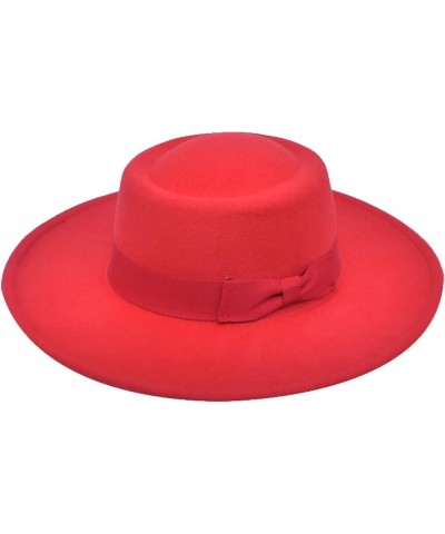 Top Hats for Women Wide Brim Wool Felt Fedoras Hat Men Autumn Winter Fashion Pork Pie Wedding Church Caps 17 $19.18 Fedoras