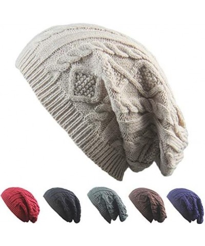 Fedora Hats for Women Women's Warm Small Fried Dough Twists Wool Knitting hat Hip hop Casual Pile Fashion Pullover hat D $15....