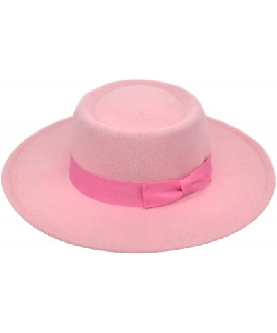 Top Hats for Women Wide Brim Wool Felt Fedoras Hat Men Autumn Winter Fashion Pork Pie Wedding Church Caps 17 $19.18 Fedoras