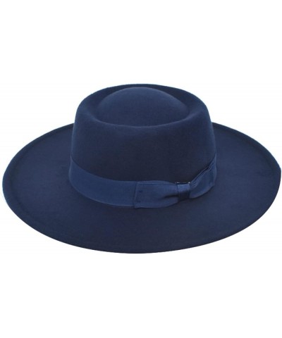 Top Hats for Women Wide Brim Wool Felt Fedoras Hat Men Autumn Winter Fashion Pork Pie Wedding Church Caps 17 $19.18 Fedoras