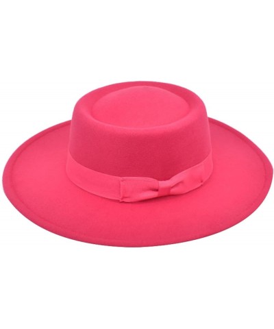 Top Hats for Women Wide Brim Wool Felt Fedoras Hat Men Autumn Winter Fashion Pork Pie Wedding Church Caps 17 $19.18 Fedoras