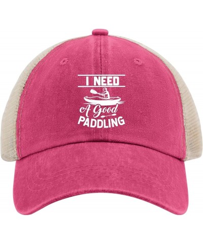 I Need Good Paddling Golf Hat Hats for Men Fashion AllBlack Mens Hats Gifts for Mom Running Hat Rose Red02 $12.17 Sun Hats