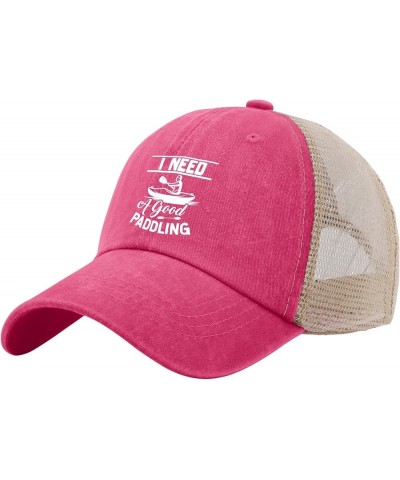 I Need Good Paddling Golf Hat Hats for Men Fashion AllBlack Mens Hats Gifts for Mom Running Hat Rose Red02 $12.17 Sun Hats