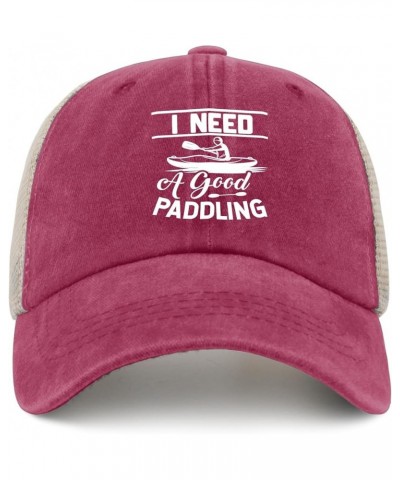 I Need Good Paddling Golf Hat Hats for Men Fashion AllBlack Mens Hats Gifts for Mom Running Hat Rose Red02 $12.17 Sun Hats