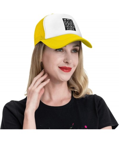 I'm Not A Person You Can Put On Speaker Phone Women's Baseball Cap Low Profile Dad Hat Adjustable Yellow $9.58 Baseball Caps