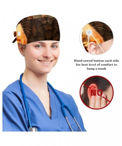 Nursing Hats,Working Cap with Buttons and Cotton Sweatband O776m4kpkp $7.39 Skullies & Beanies