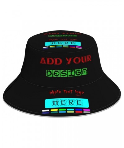 Custom Bucket Hat Personalized Bucket Hats Funny Design Photo Name Fisherman Cap with Reflective Strip for Men Women $11.42 B...