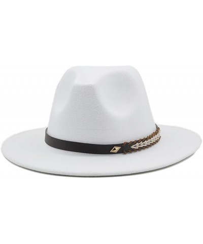 Fedora Hats Women Men Panama Jazz Hat Sun Protection Wide Brim Cap Wedding Church Unisex Top Hat Beige $10.39 Fedoras