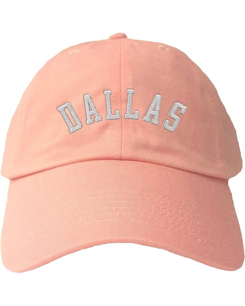 Dallas Arch City Dad Deluxe Trucker Flatbill Baseball Embroidered Hat Dad Pink $14.51 Baseball Caps